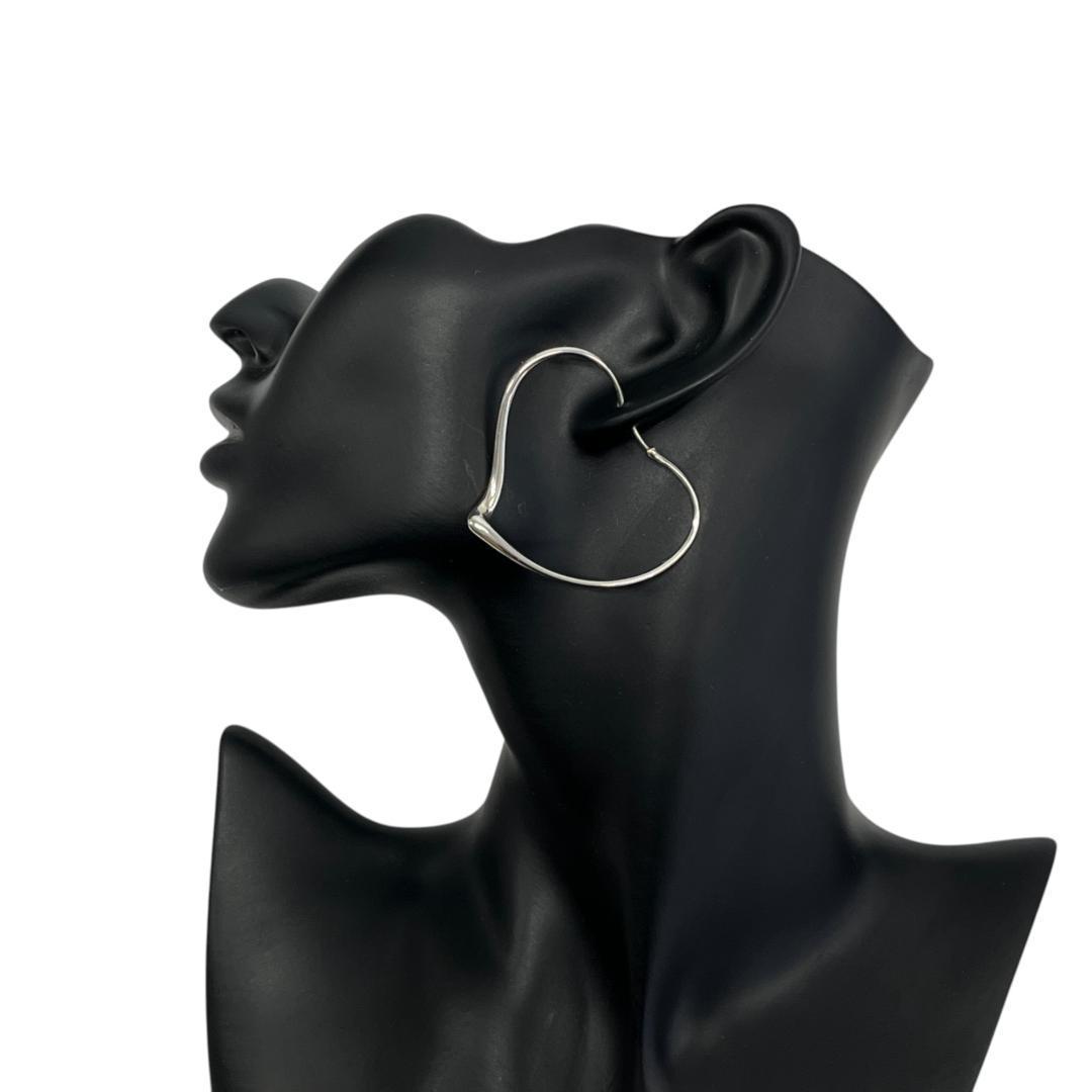 美品 ティファニー オープンハート フープピアス Mサイズ 片耳のみ