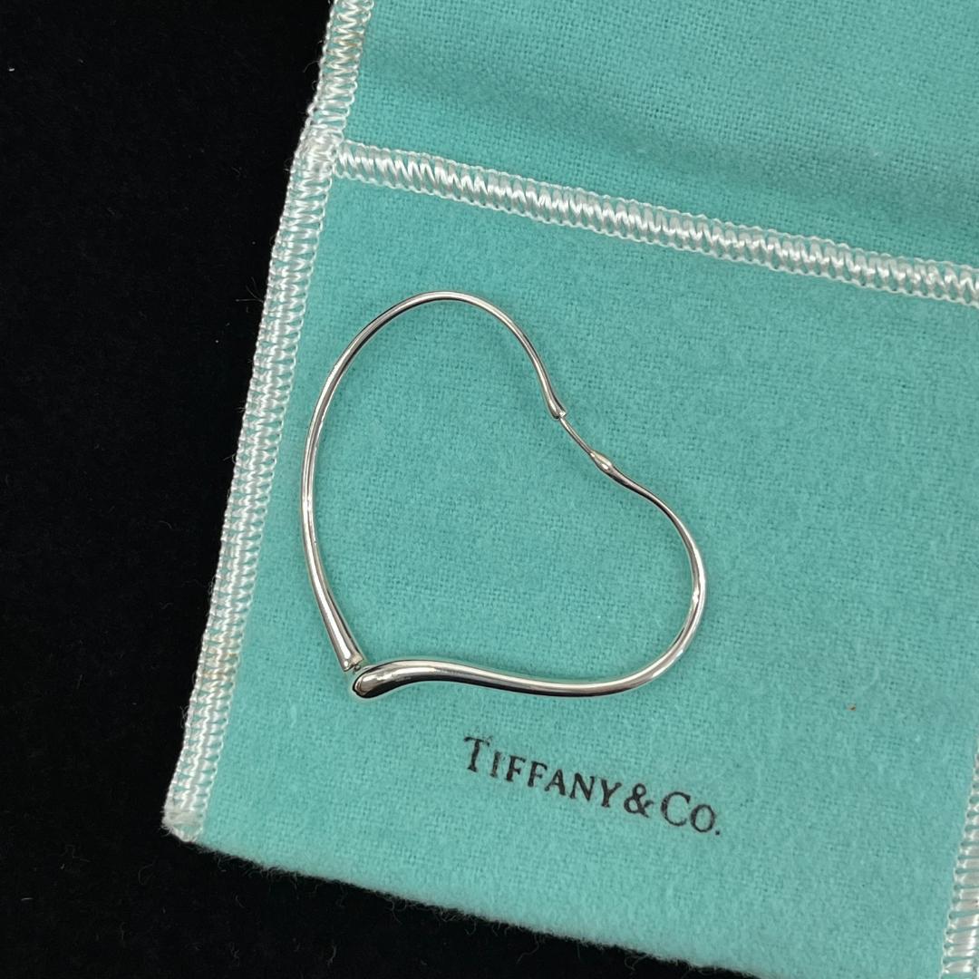 美品 ティファニー オープンハート フープピアス Mサイズ 片耳のみ