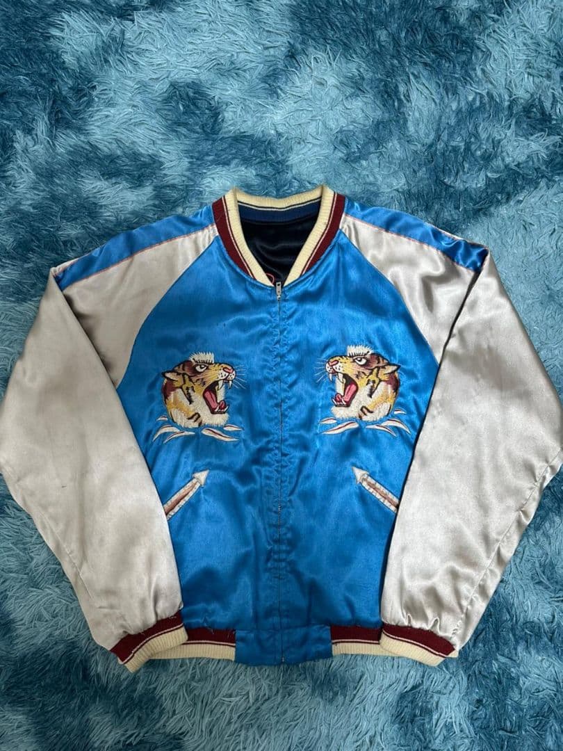 テーラー東洋 PANAMA 虎 青 リバーシブル Mサイズ スーベニアジャケット