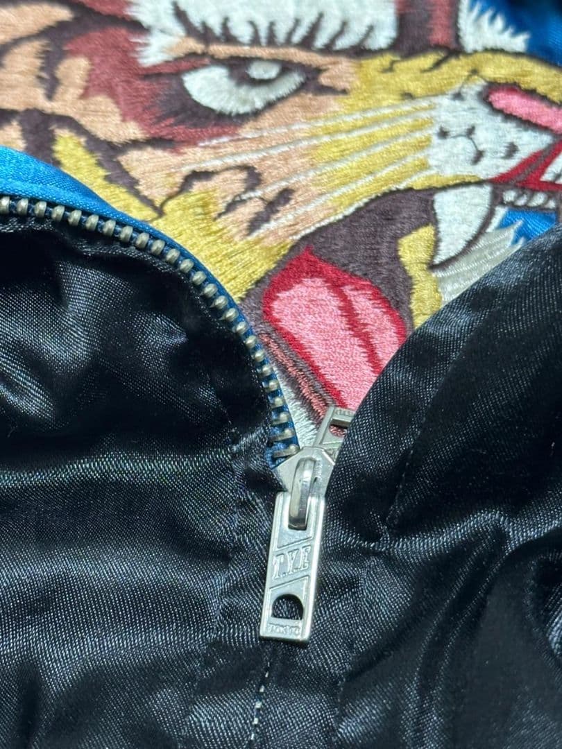 テーラー東洋 PANAMA 虎 青 リバーシブル Mサイズ スーベニアジャケット