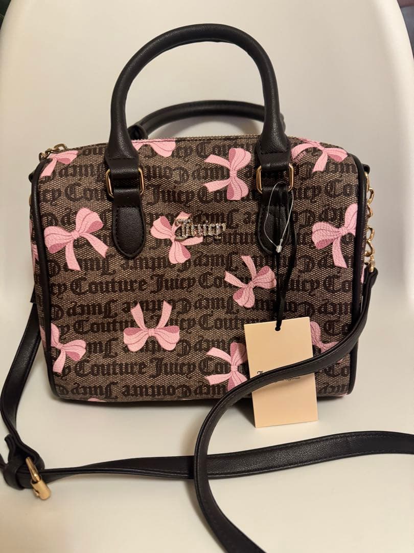 Juicy Couture リボン柄ハンドバッグ 中型