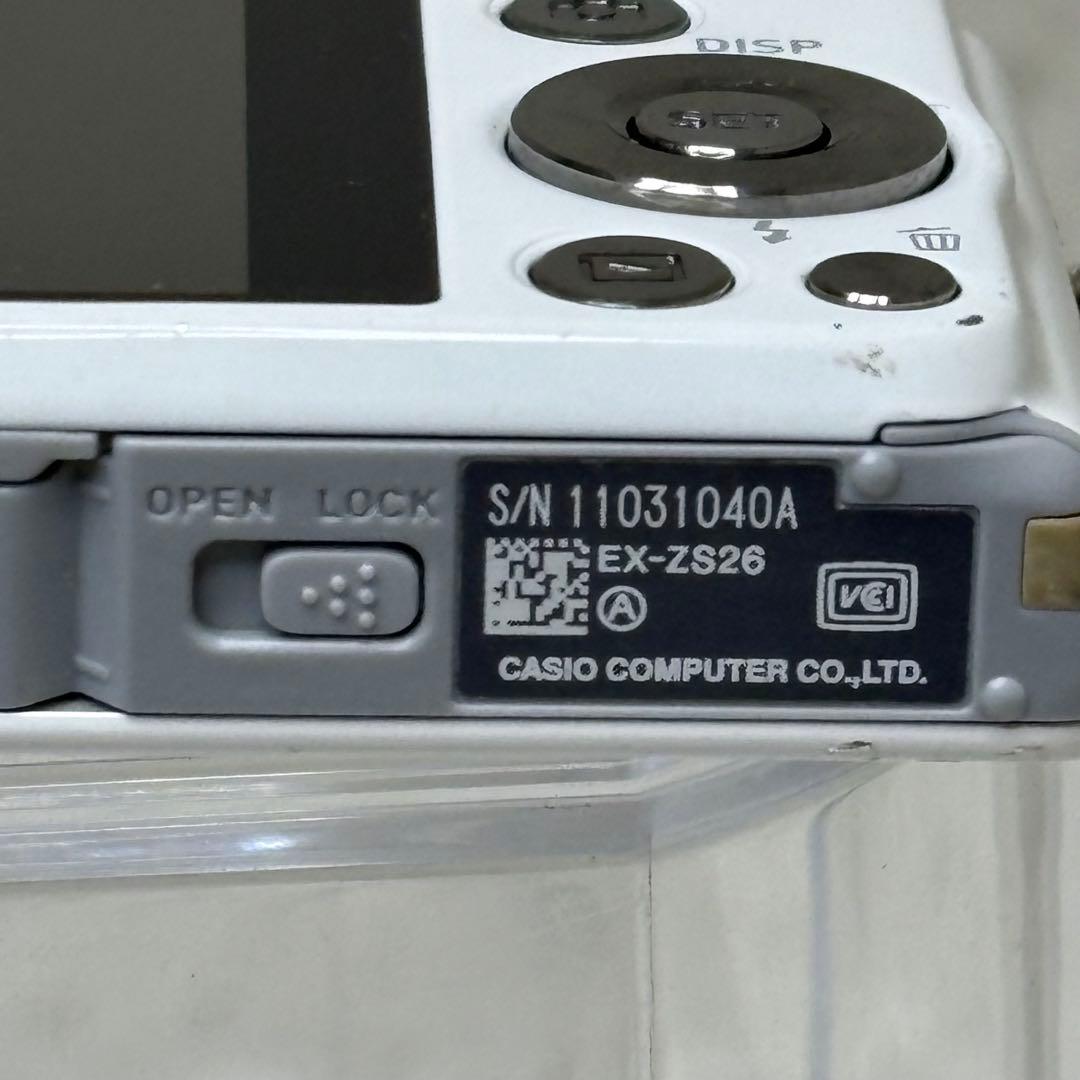CASIO カメラ　エクシリム　EX-ZS26 ホワイト コンデジ　動作品