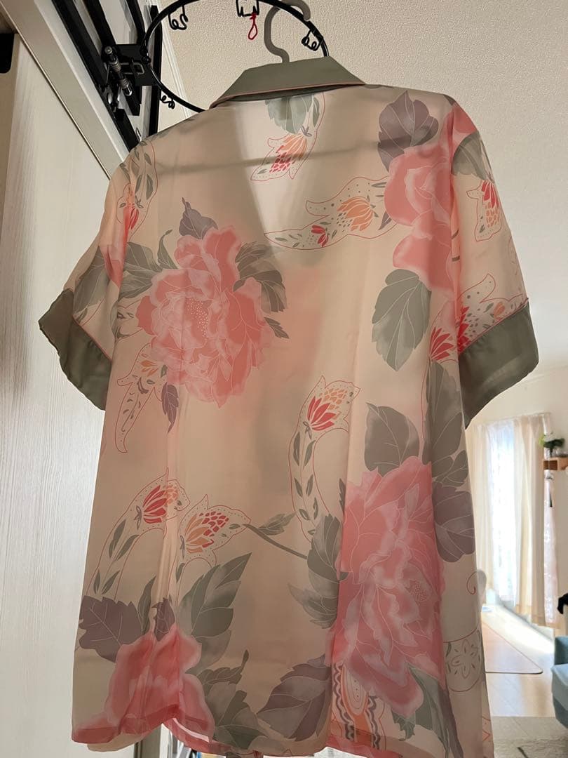 レディース シルクパジャマ 上下3点セット 高級シルク100%