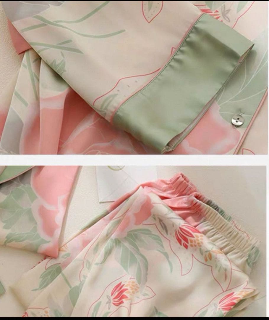 レディース シルクパジャマ 上下3点セット 高級シルク100%