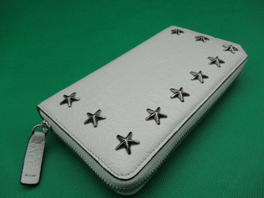 【新品】JIMMY CHOO ジミーチュウ ジップ レザー 長財布 白