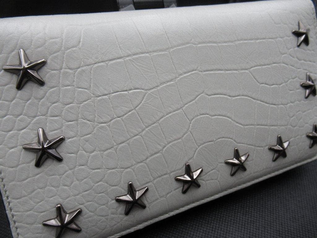 【新品】JIMMY CHOO ジミーチュウ ジップ レザー 長財布 白