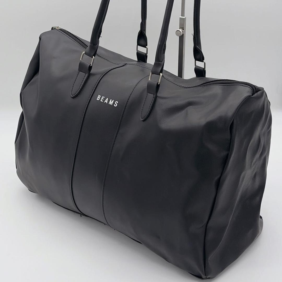 美品 BEAMS トートバッグ 大容量 ビジネス ブラック メンズ A4収納可