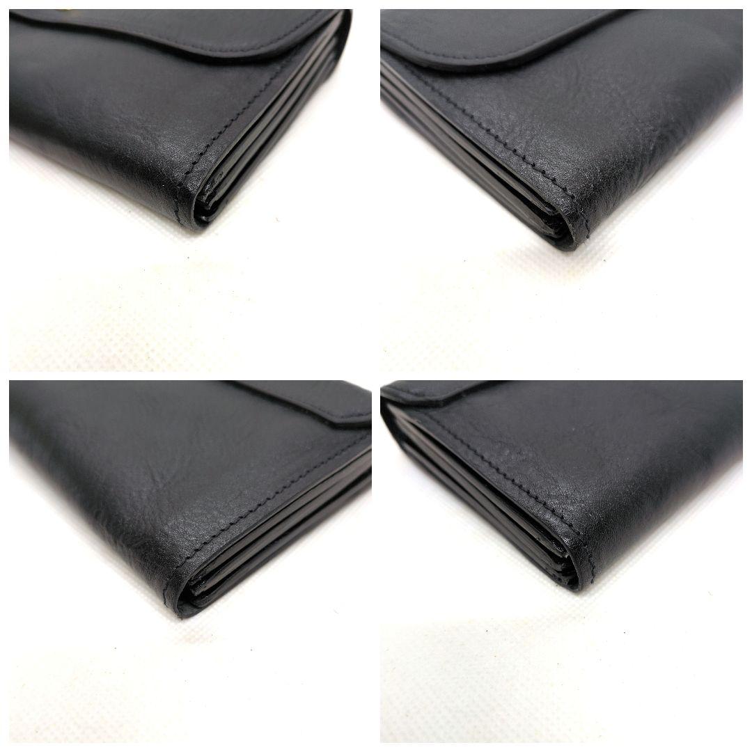 【未使用 現行】イルビゾンテ　ロングウォレット　フラップ　シボ革　大容量　蛇腹