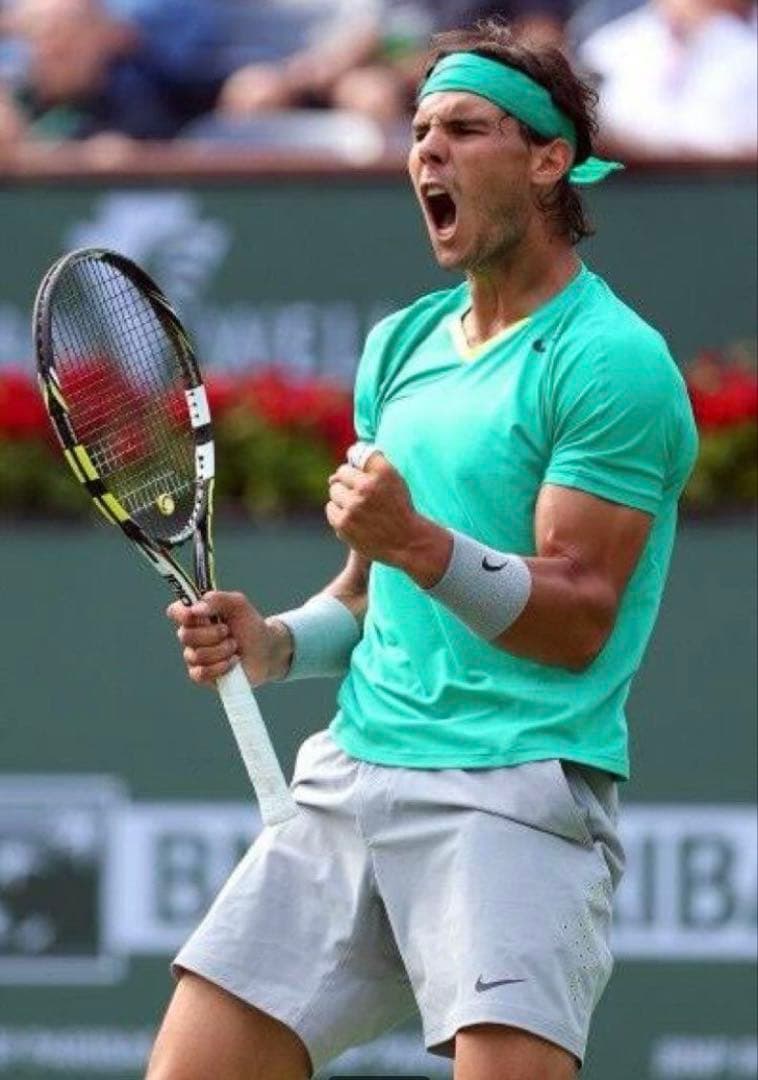 美品 ラファエルナダル着用モデル NIKEナイキ ゲームシャツL