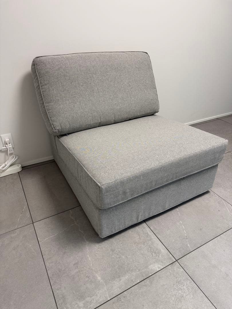 【美品】イケアKIVIK シーヴィク1人掛けソファベッド・グレー‭