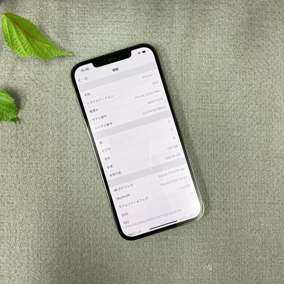 iPhone12 Pro Max 256Gb グラファイト 国内SIMフリー