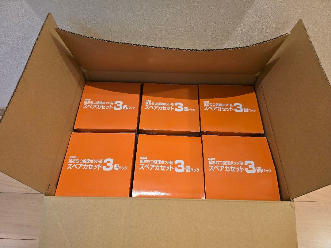 Combi Sangenic おむつ処理ポット用スペアカセット 3個入り×6箱