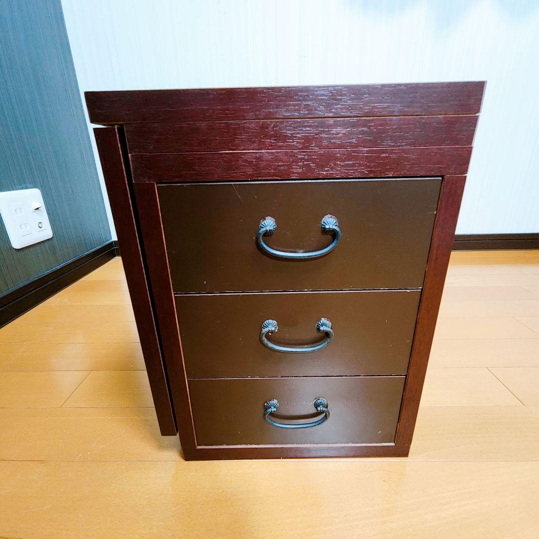 美品♪折りたたみ机　3段 ミニタンス　文机