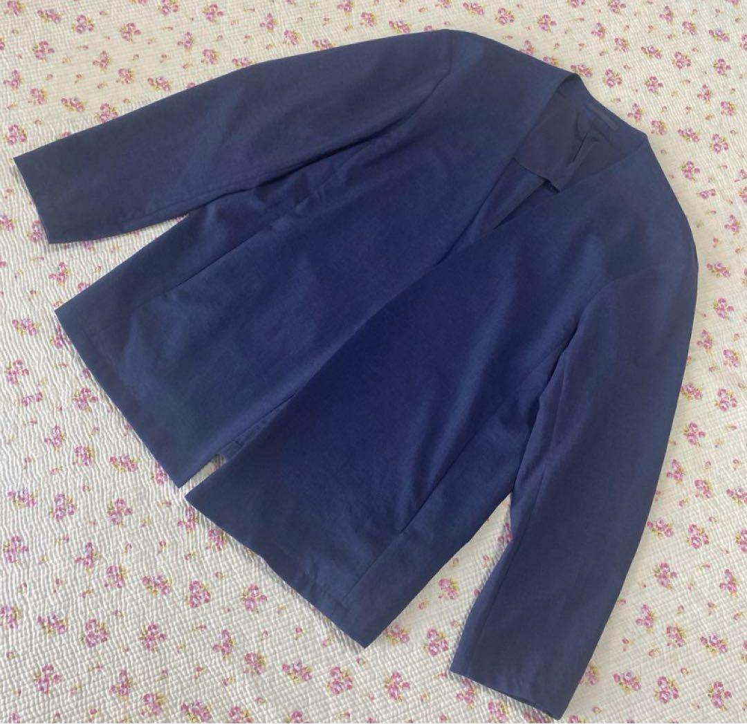 アダム エ ロペ 夏サマーシーズン パンツスーツ L W76 濃紺 大きいDMW