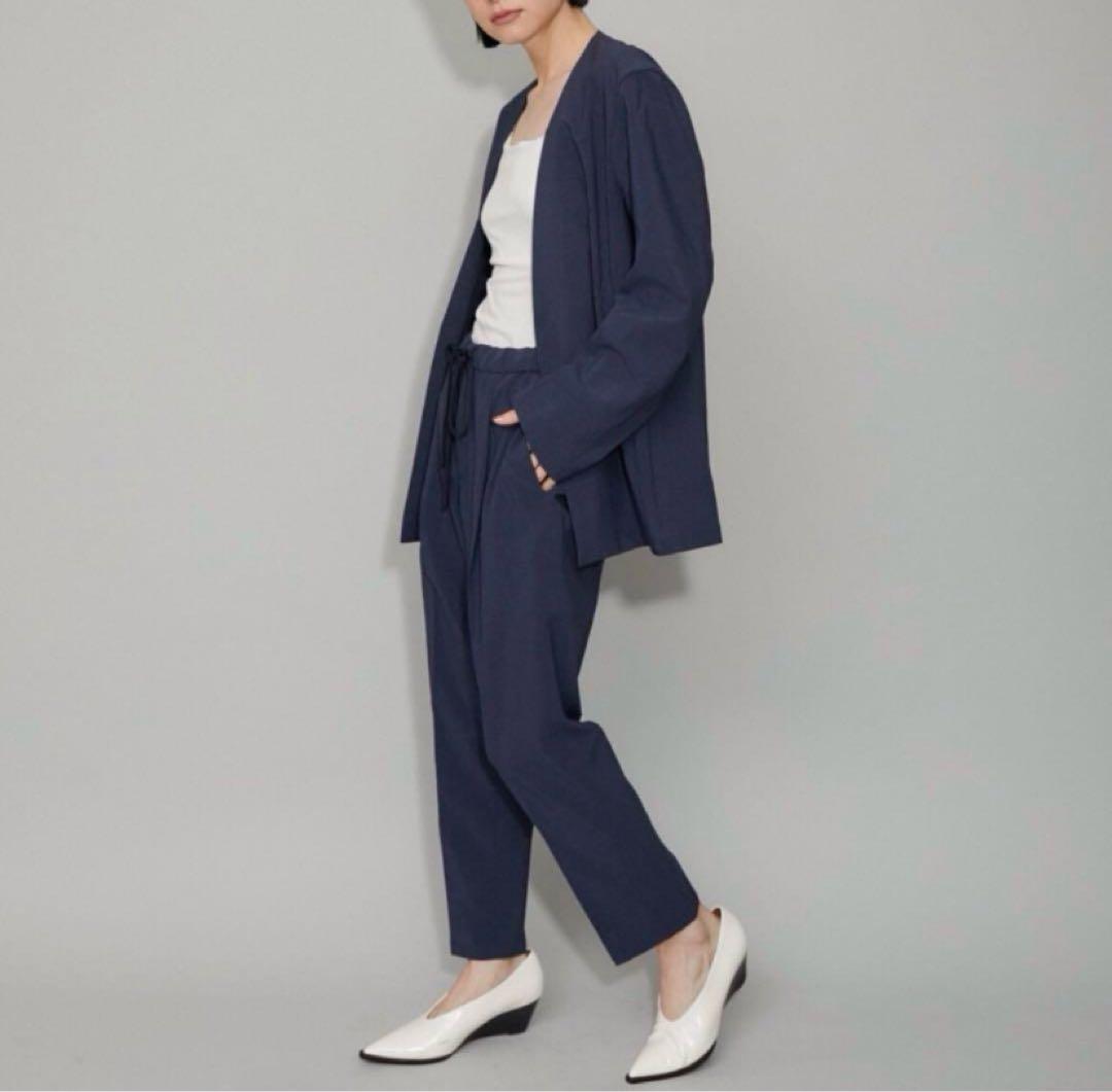 アダム エ ロペ 夏サマーシーズン パンツスーツ L W76 濃紺 大きいDMW