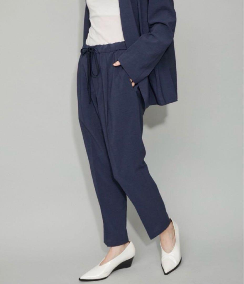 アダム エ ロペ 夏サマーシーズン パンツスーツ L W76 濃紺 大きいDMW