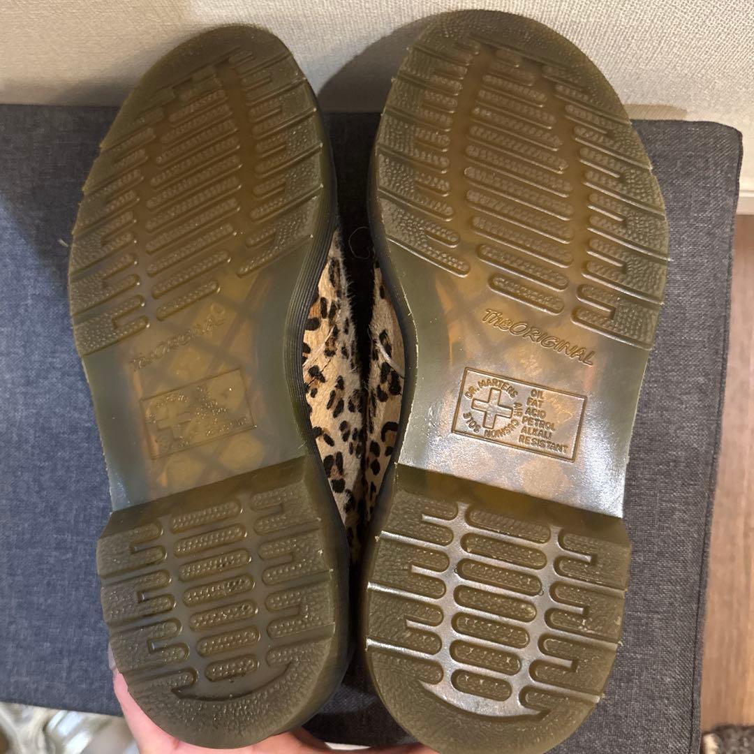 ドクターマーチン　ビームス別注　豹柄レオパード3ホールUK4