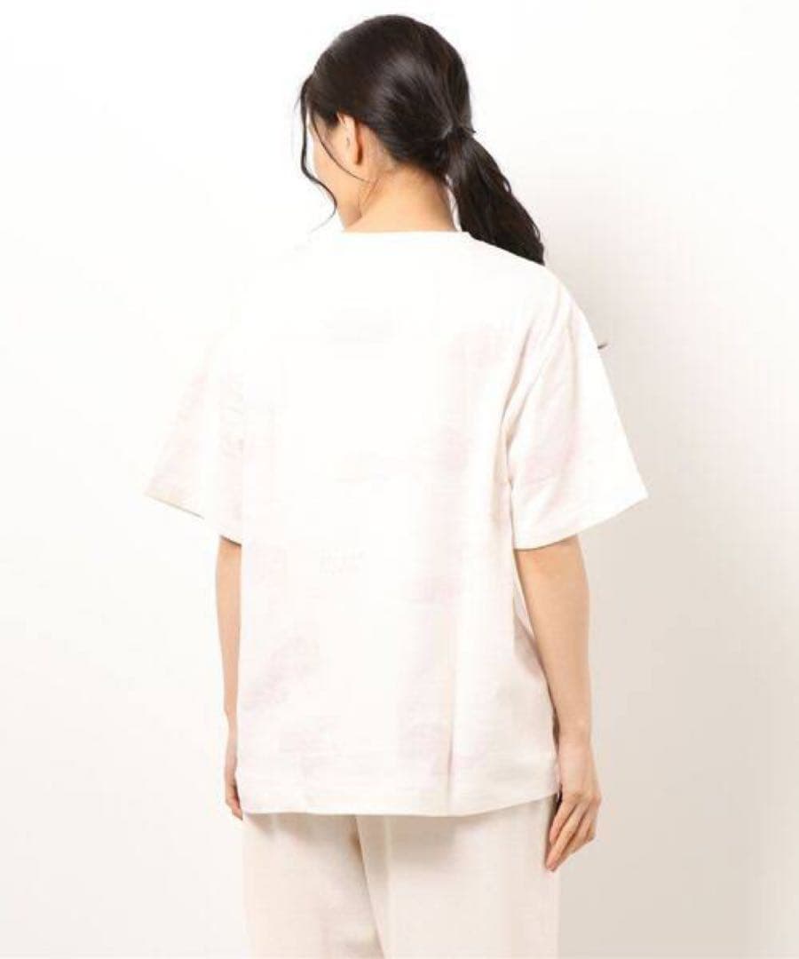 ジェラートピケ　くじらモチーフ　ルームウェア　パジャマ　ピンク