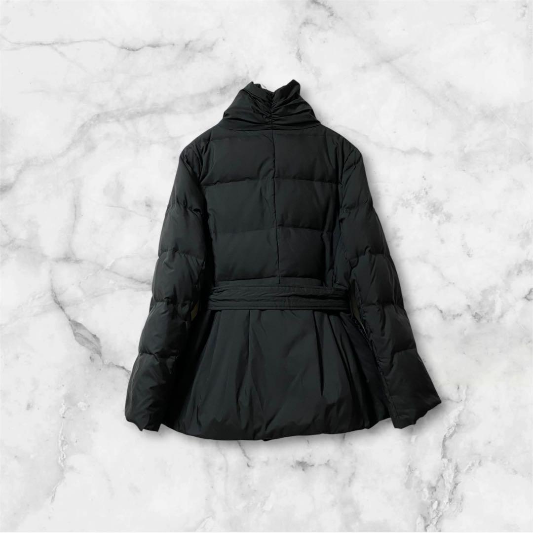 ソニアリキエル　ダウン80%ショートコート　ペプラム　リボン　大きめ　LL 黒