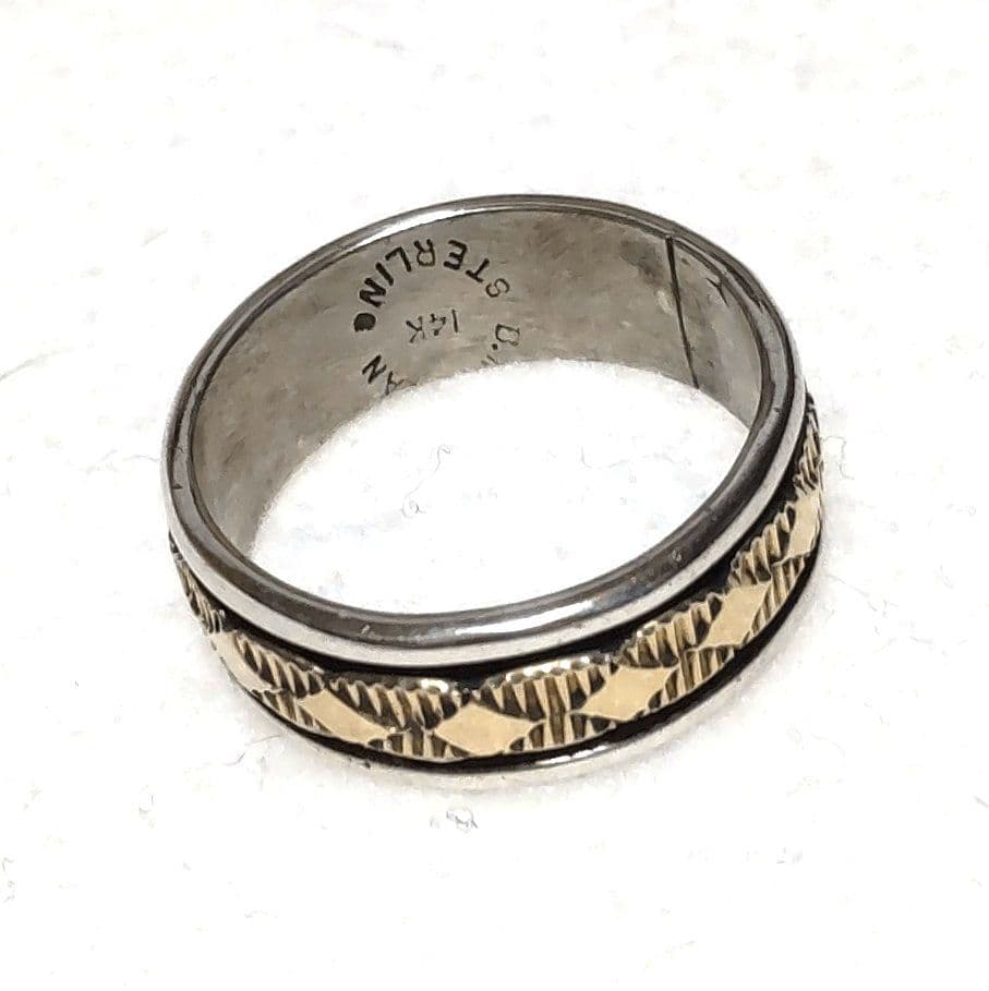 お安く♡ナバホ族♡ブルース・モーガン♡シルバー&14K♡リング