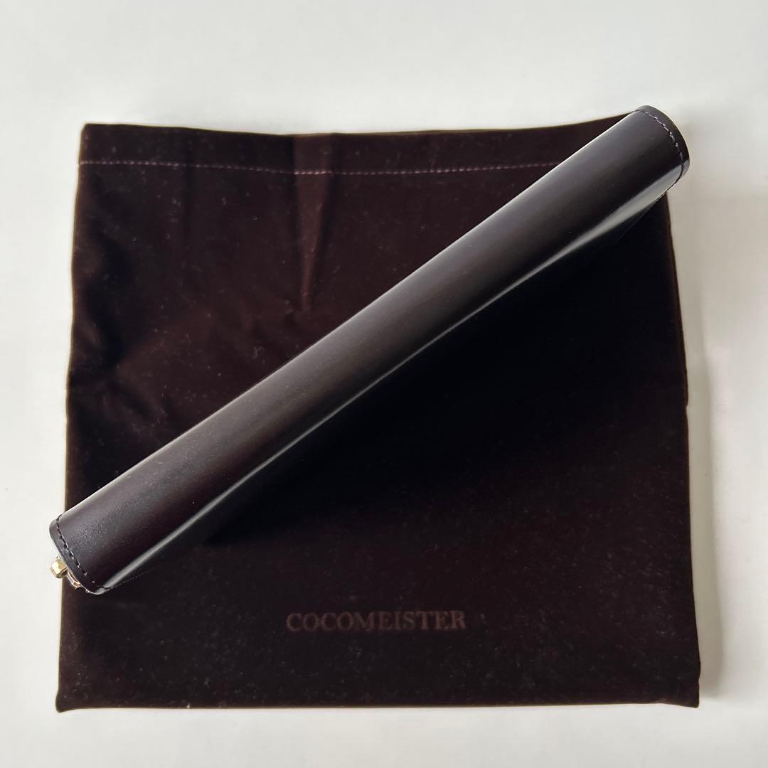 【美品】ココマイスター コードバン 長財布　ラウンドジップ 焦茶色 袋付き