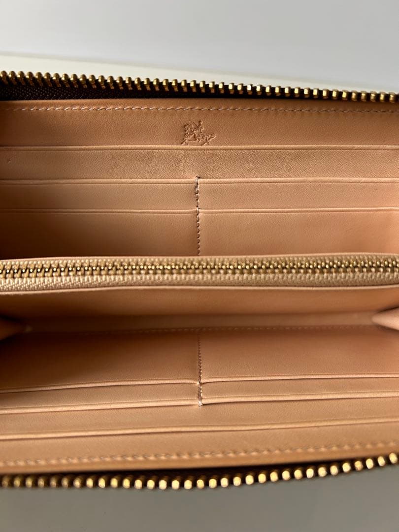 【美品】ココマイスター コードバン 長財布　ラウンドジップ 焦茶色 袋付き