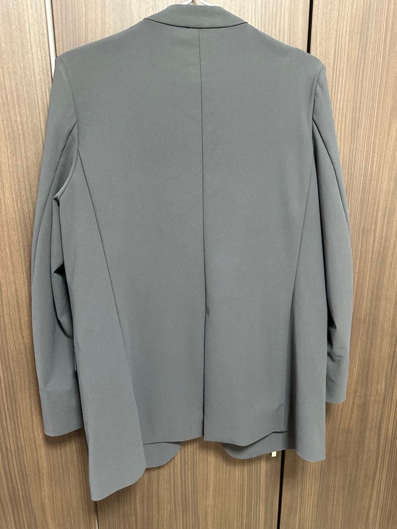 PLST ハイストレッチトリコットカラーレスジャケット パンツセット