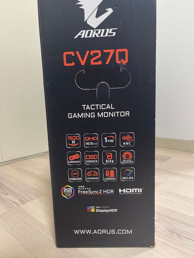 AORUS GIGABYTE CV27Q WQHD ゲーミングモニター