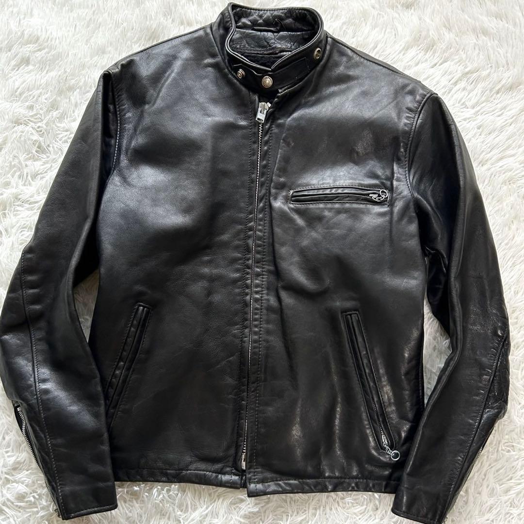 SCHOTT 641 シングルライダースジャケット ボアライナー 38 L相当