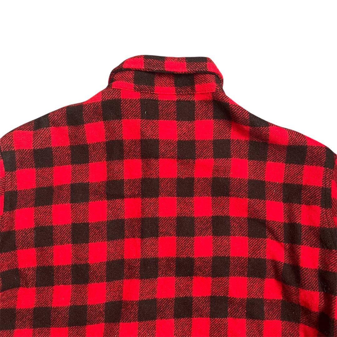 【USA製】WOOLRICH 90sバッファロー ブロック チェックウールシャツ