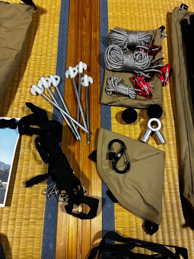 山稜二股ティピーテントtc180 美品!!煙突ポート有り　薪ストーブ