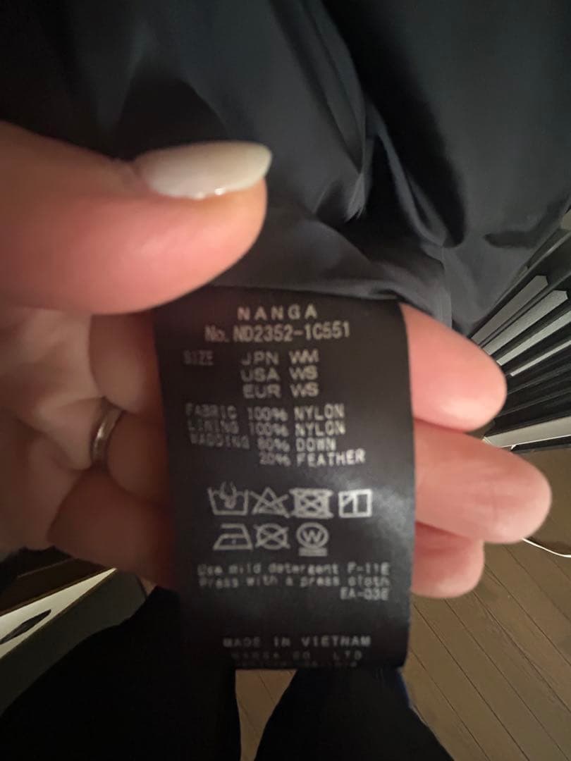 NANGA NO COLLAR DOWN COAT ノーカラー ダウンコート