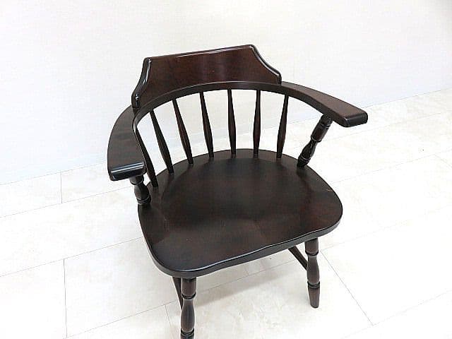 ユ*ン様 北海道民芸家具 樺無垢材キャプテンチェア 　ボウバックチェア/ウィンザ