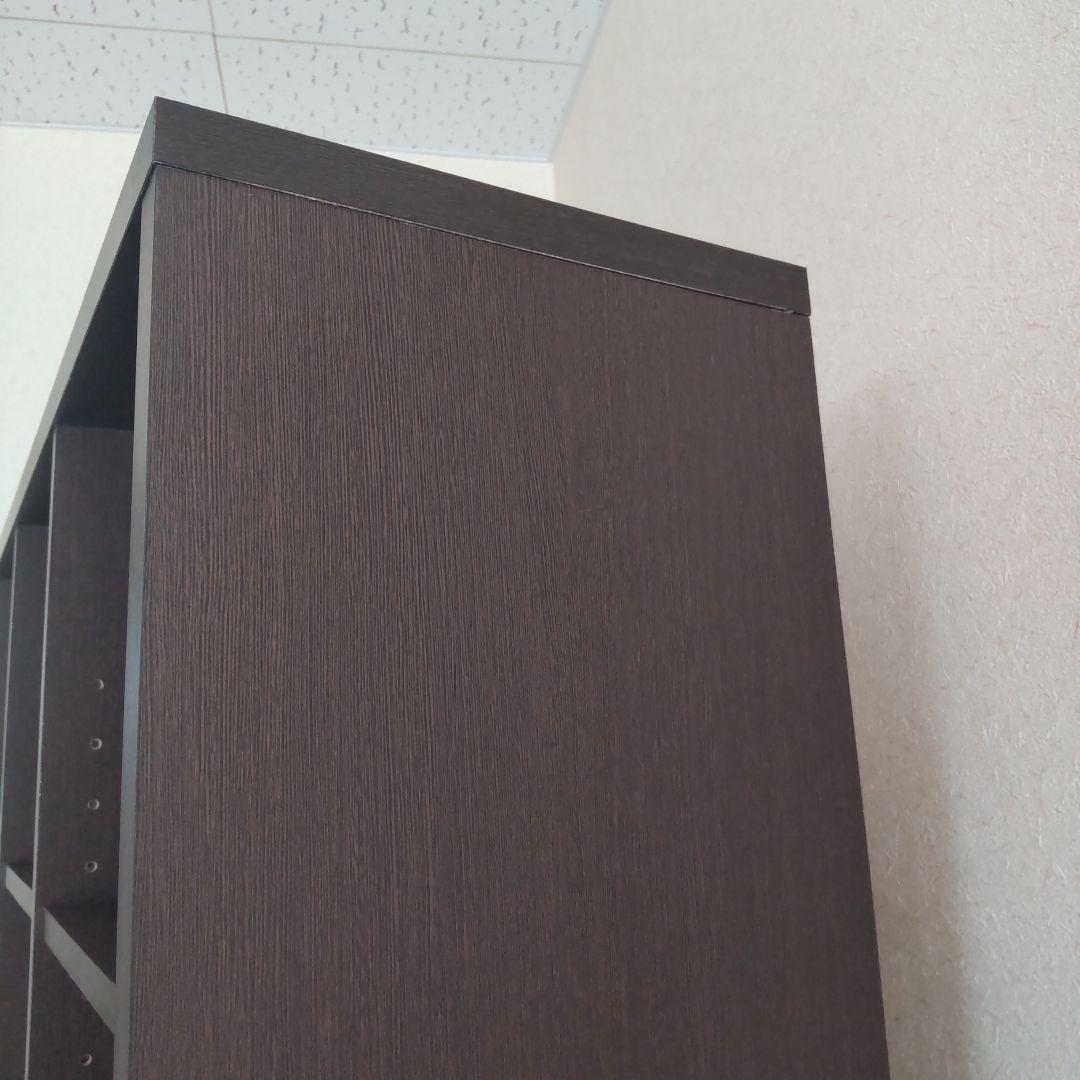 ニトリ 本棚 ダークブラウン 完成品 移動棚あり 高さ180cm