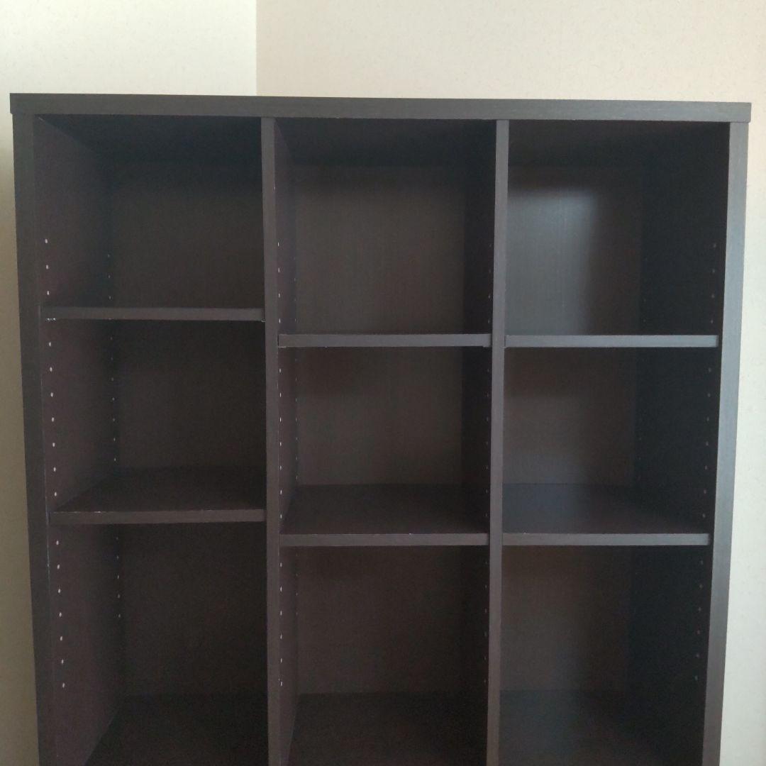 ニトリ 本棚 ダークブラウン 完成品 移動棚あり 高さ180cm