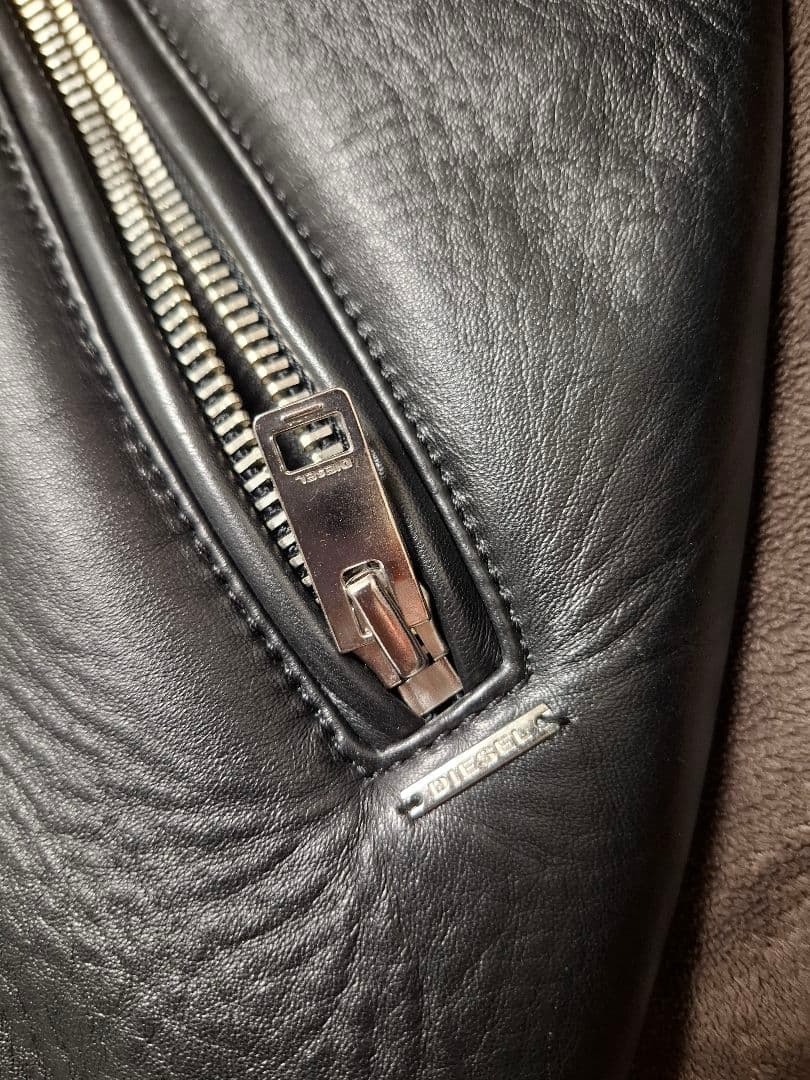 DIESEL ディーゼル レザー ボンバージャケット ラムスキン