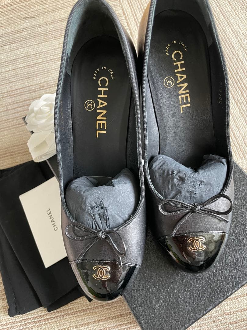 CHANEL ブラック パンプス 38 サイズ