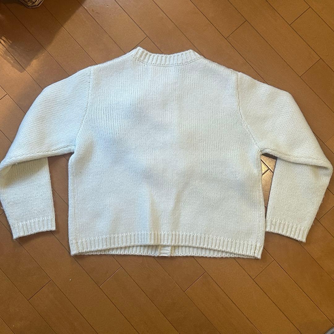ピンクハウス　三つ子のくま　アイボリーカーディガン