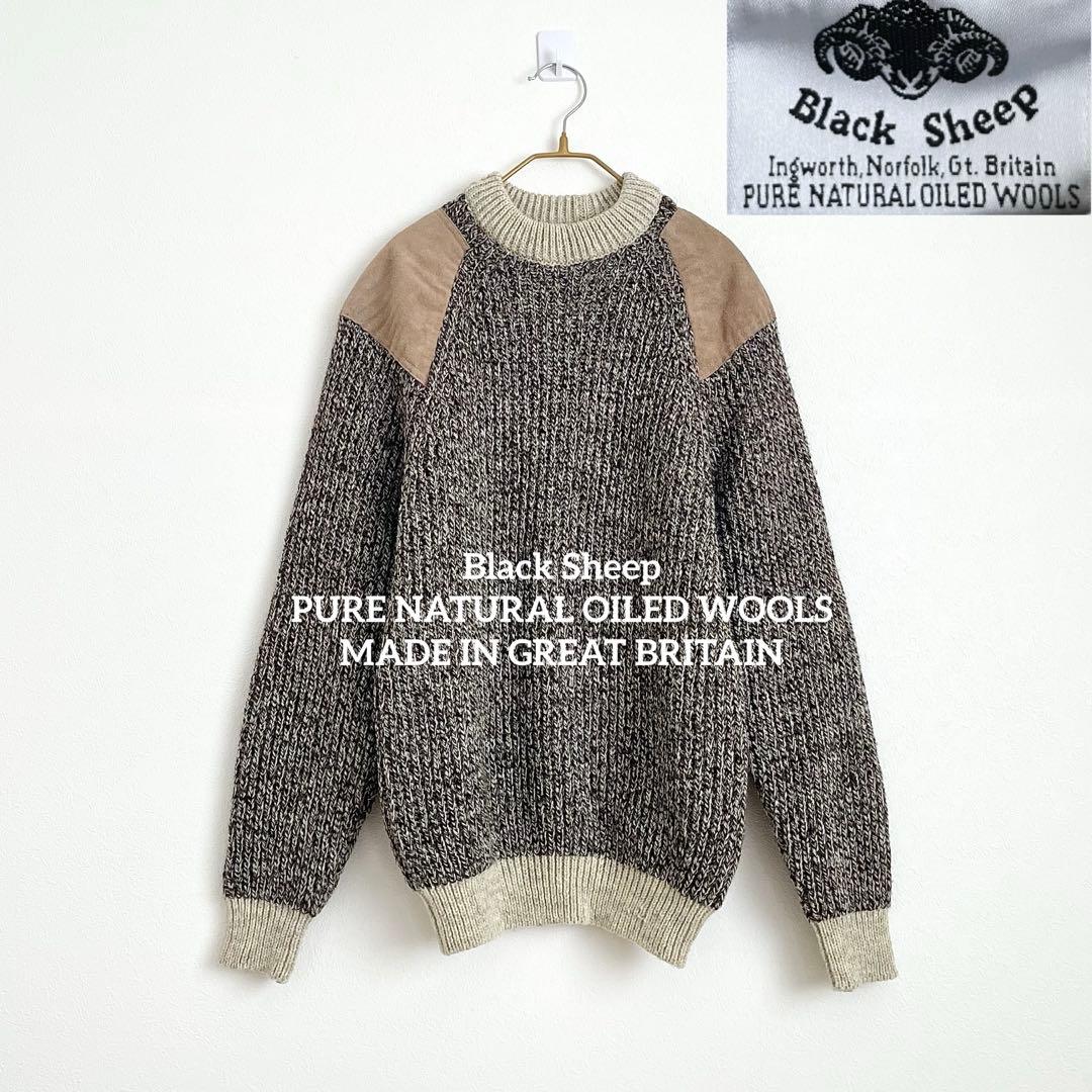 美品 Black Sheep ウールセーター 肉厚ニット 英国製