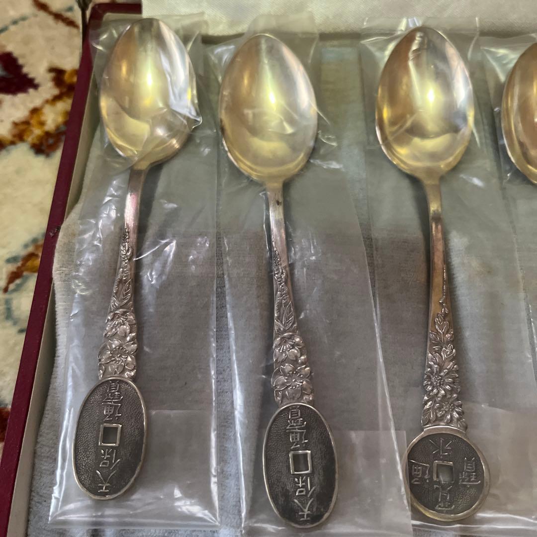 銀製デミタススプーン6本　日本製