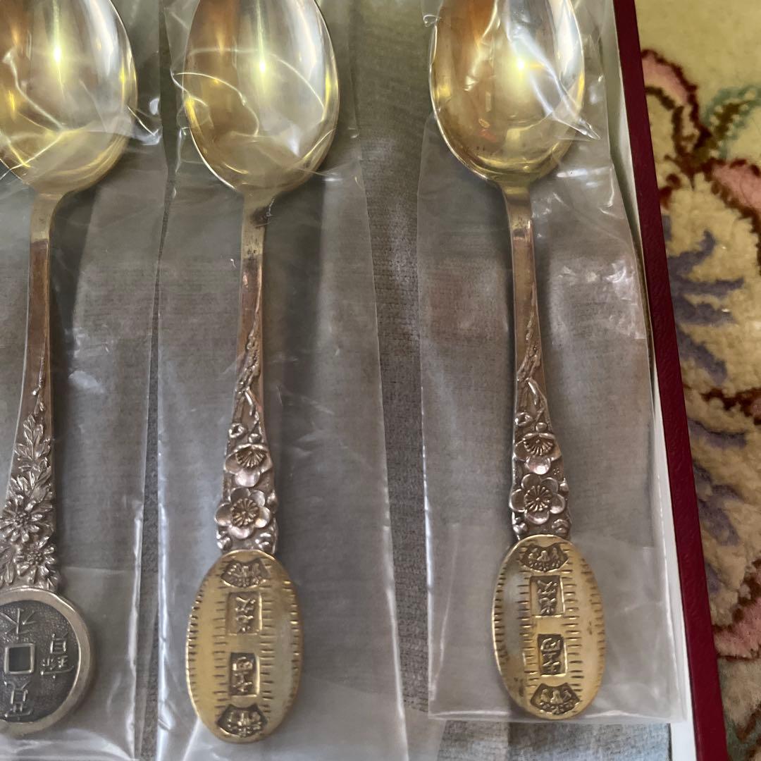 銀製デミタススプーン6本　日本製