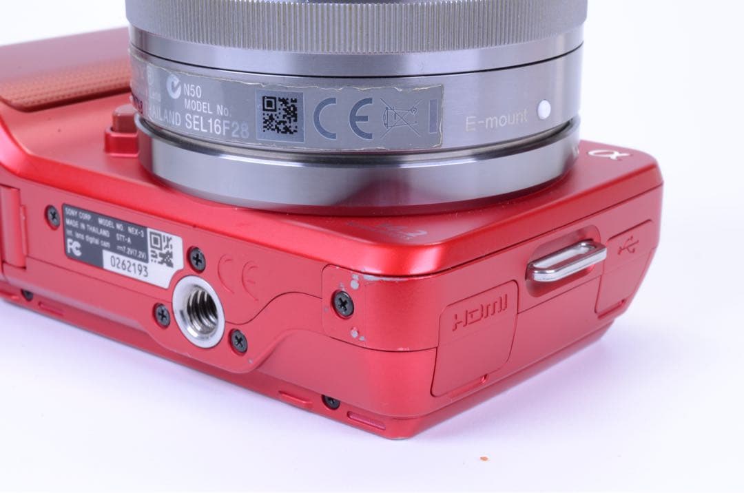 ショット数わずか2825枚｜SONY NEX-3 レッド ダブルレンズセット