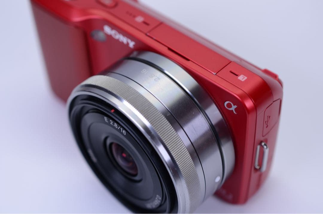 ショット数わずか2825枚｜SONY NEX-3 レッド ダブルレンズセット