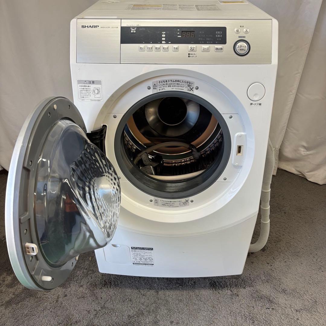 30　ドラム式洗濯機　SHARP　乾燥　10キロ　左開き　設置無料　安い