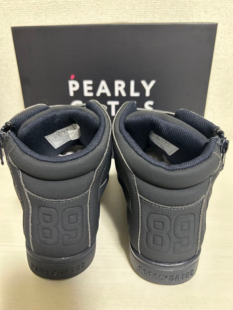 PEARLY GATES ネイビー ハイカットシューズ 23.5cm