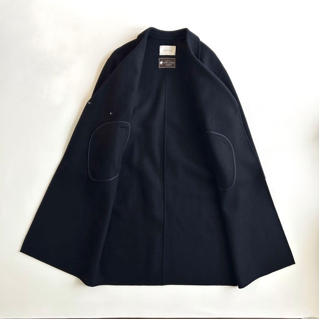 タグ有✨nano universe PURE LAMBS リバーロングコート 紺