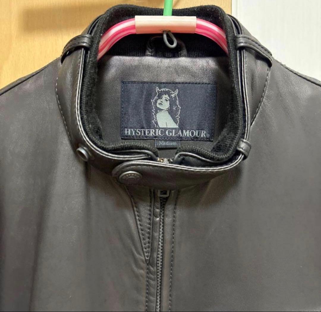 【極美品】HYSTERIC GLAMOUR メンズ　ラムレザーブルゾン　黒　M