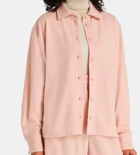 極美品Max Mara マックスマーラ ウールシャツ パステルピンク 白タグ L