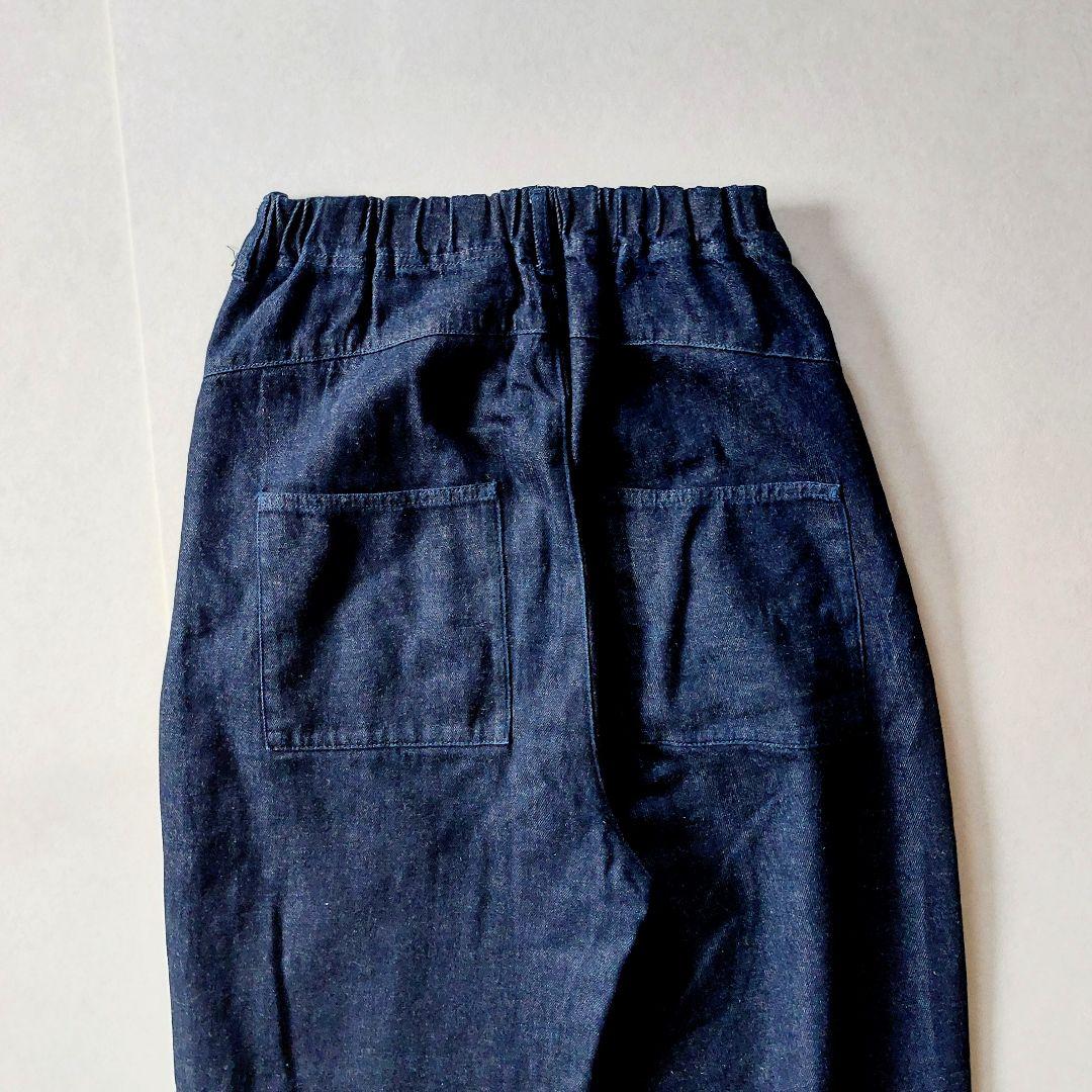 tumugu 　ツムグ　綿麻インディゴデニムワイドパンツ　サルエルパンツ