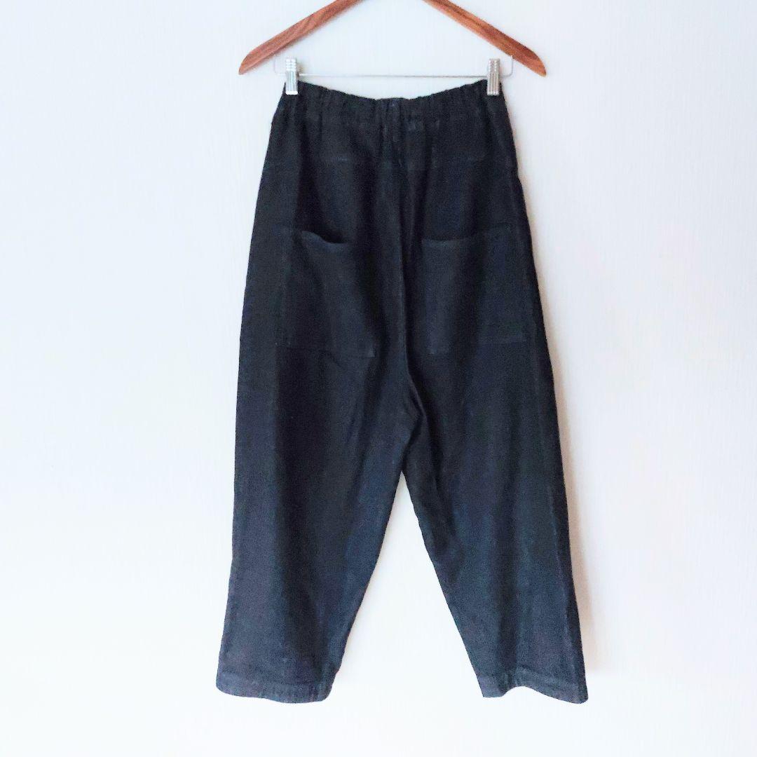 tumugu 　ツムグ　綿麻インディゴデニムワイドパンツ　サルエルパンツ